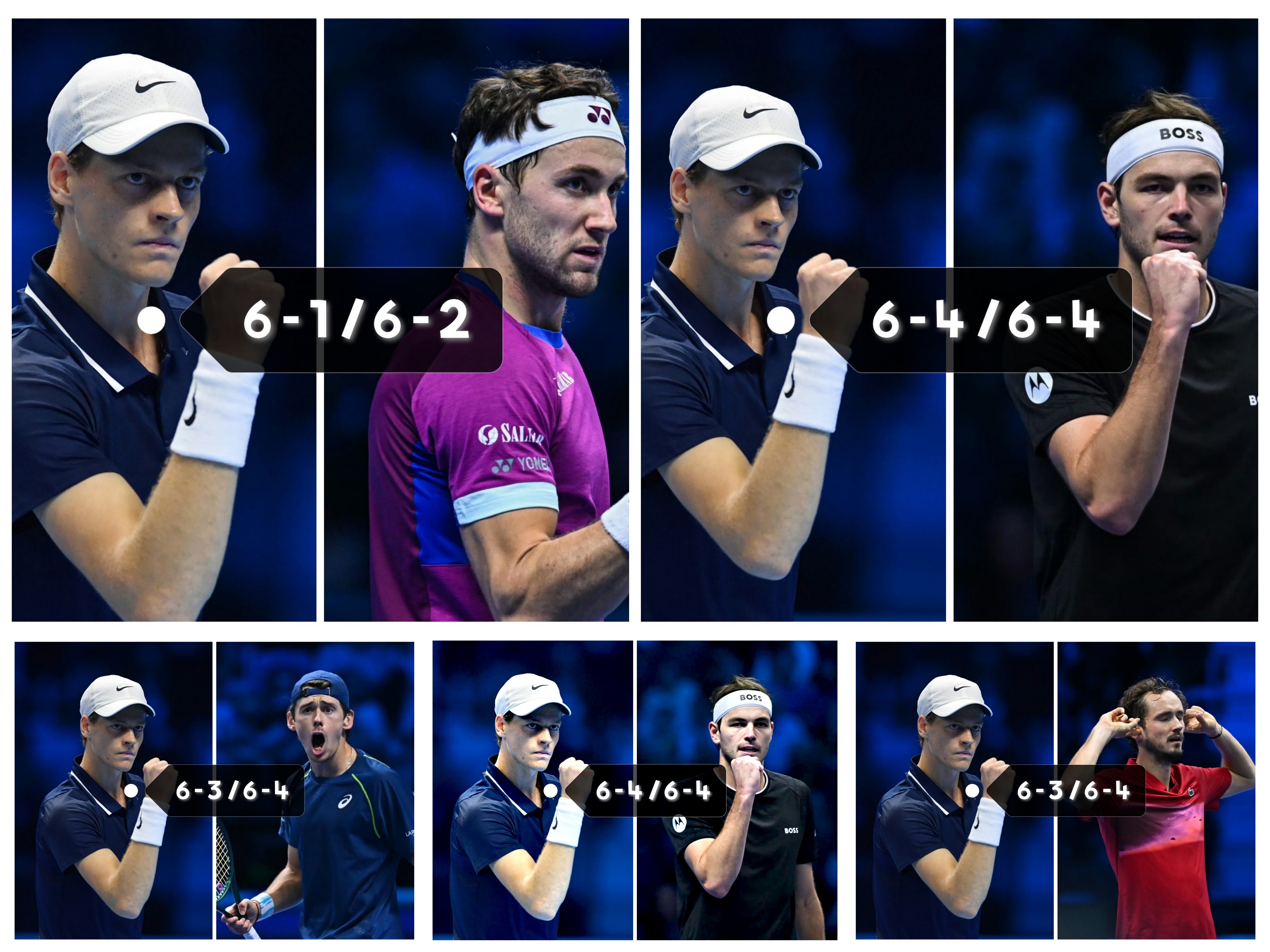 ATP总决赛险胜拉沃尔杯,辛纳扛起全队 ATP总决赛险胜拉沃尔杯,辛纳扛起全队